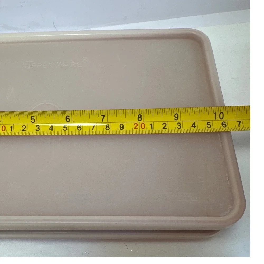 Lot of 2 Vintage Tupperware 1292 Bacon Deli Meat Keeper Paprika Red with Lids